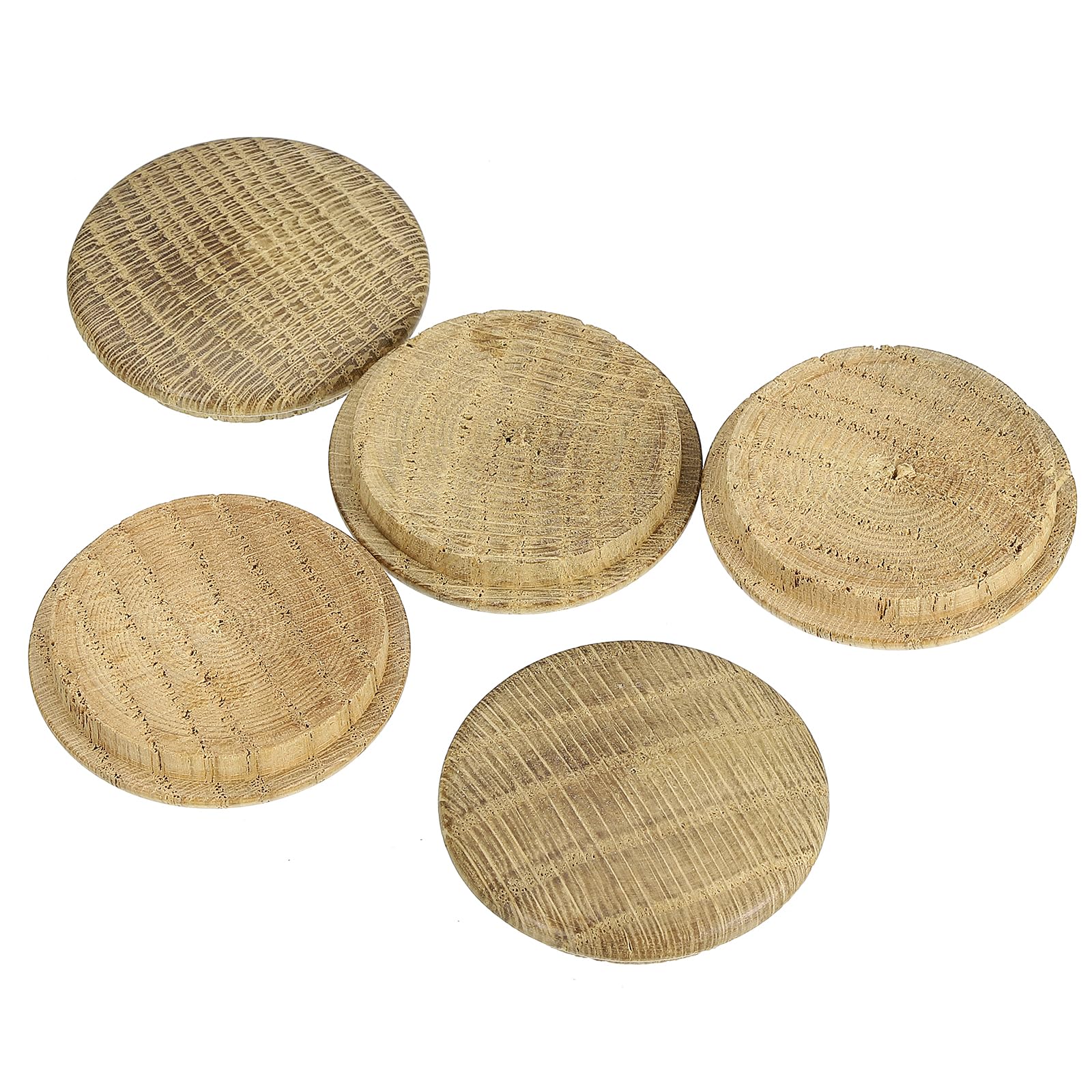 uxcell 5 Pcs 1.57 x 1.77 Inch Wood Hole Plugs, Wooden Screw Hole Cover