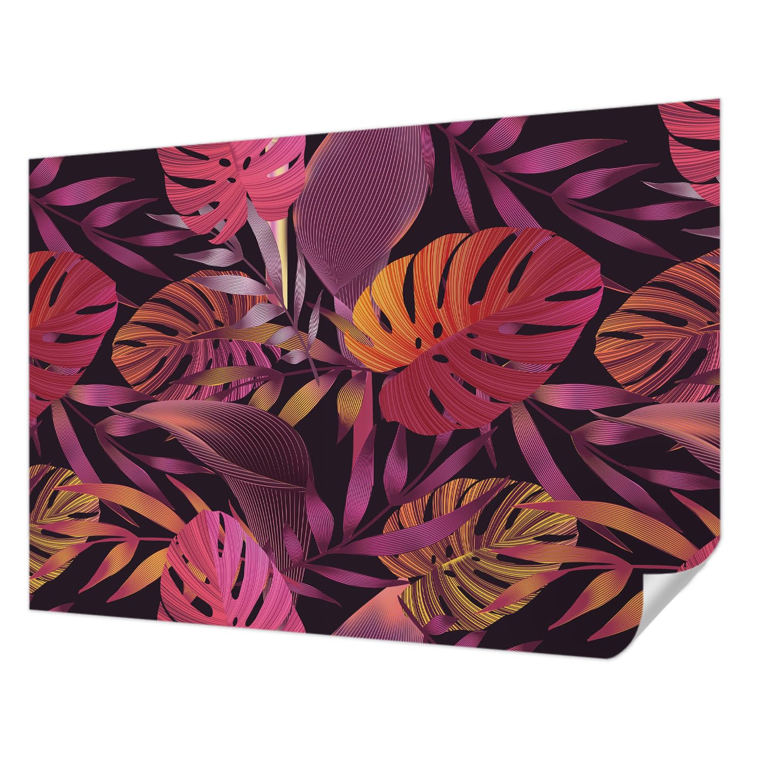 Décor mural adhésif feuilles exotiques 312x219 papier peint chambre
