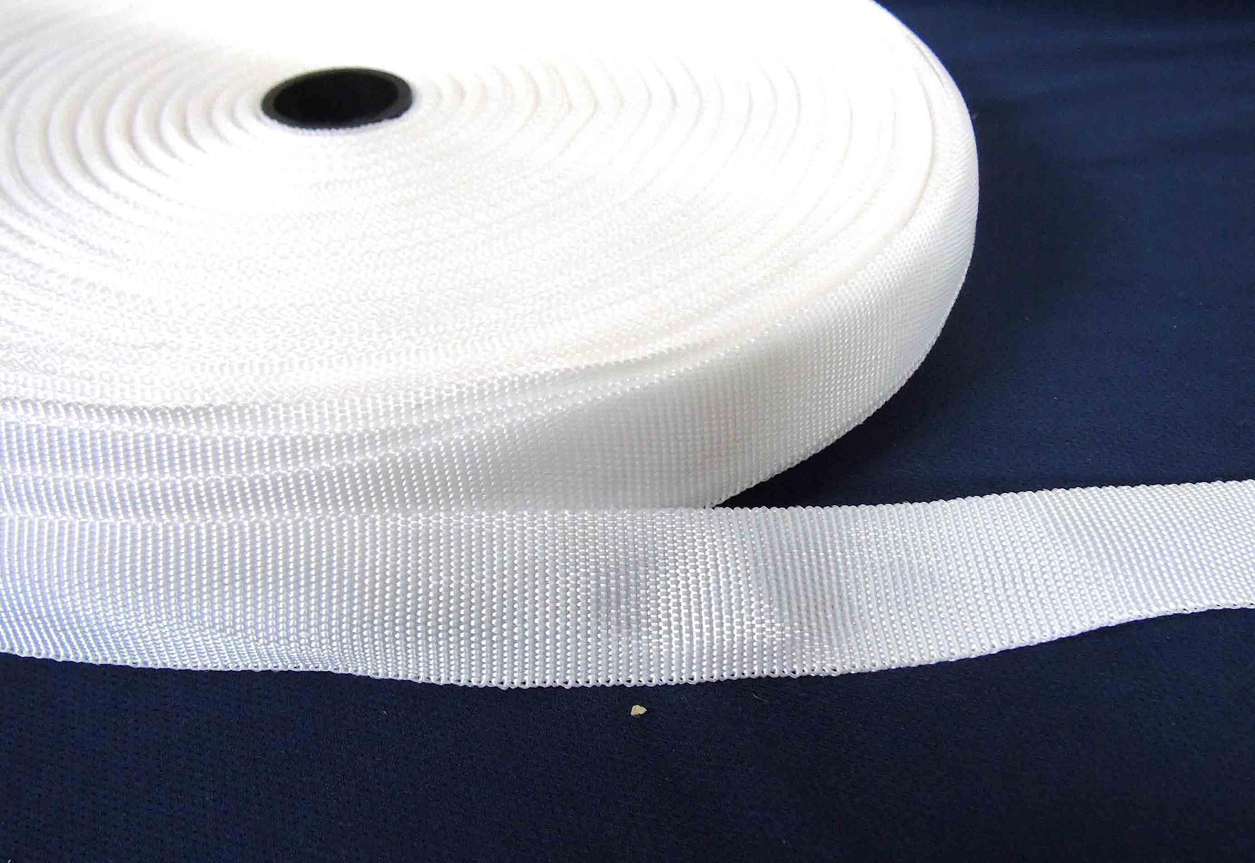 Strala 1 Inch, 1 Roll - 20 Meter Niwar Narrow Woven Fabric Niwar Patta Roll Tapes of Nylon for Bags, Chair, Home Textile, Shoes, Handicraft (Best in Class Heavy Duty) (1 inch, White) (B0C9ZVD715) Amazon Price History, Amazon Price Tracker
