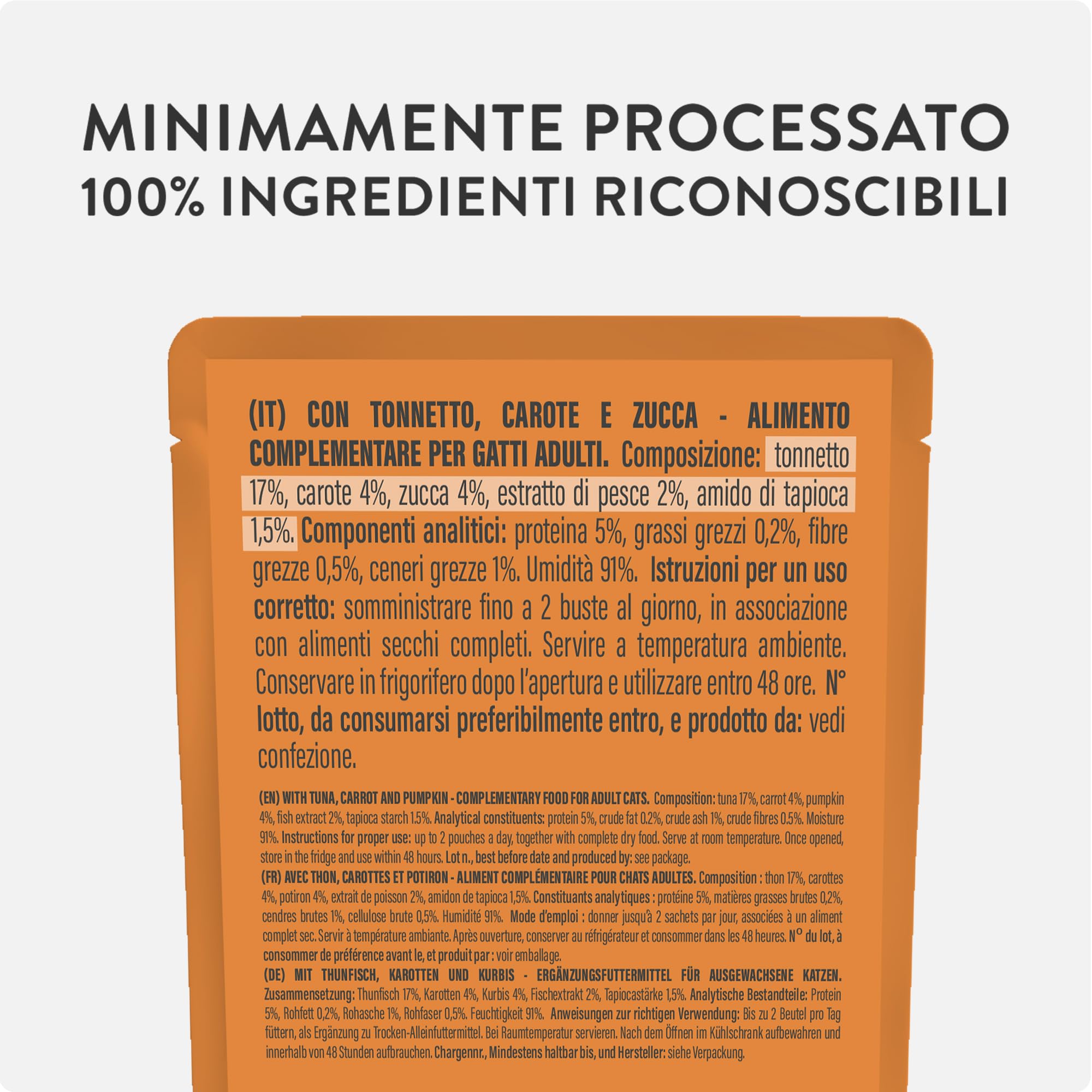 Schesir, Zupa z filetami z tuńczyka z marchwi i dyni, uzupełniająca mokra karma dla kotów, oryginalna receptura, 100% naturalna, 12 torebek po 40 g