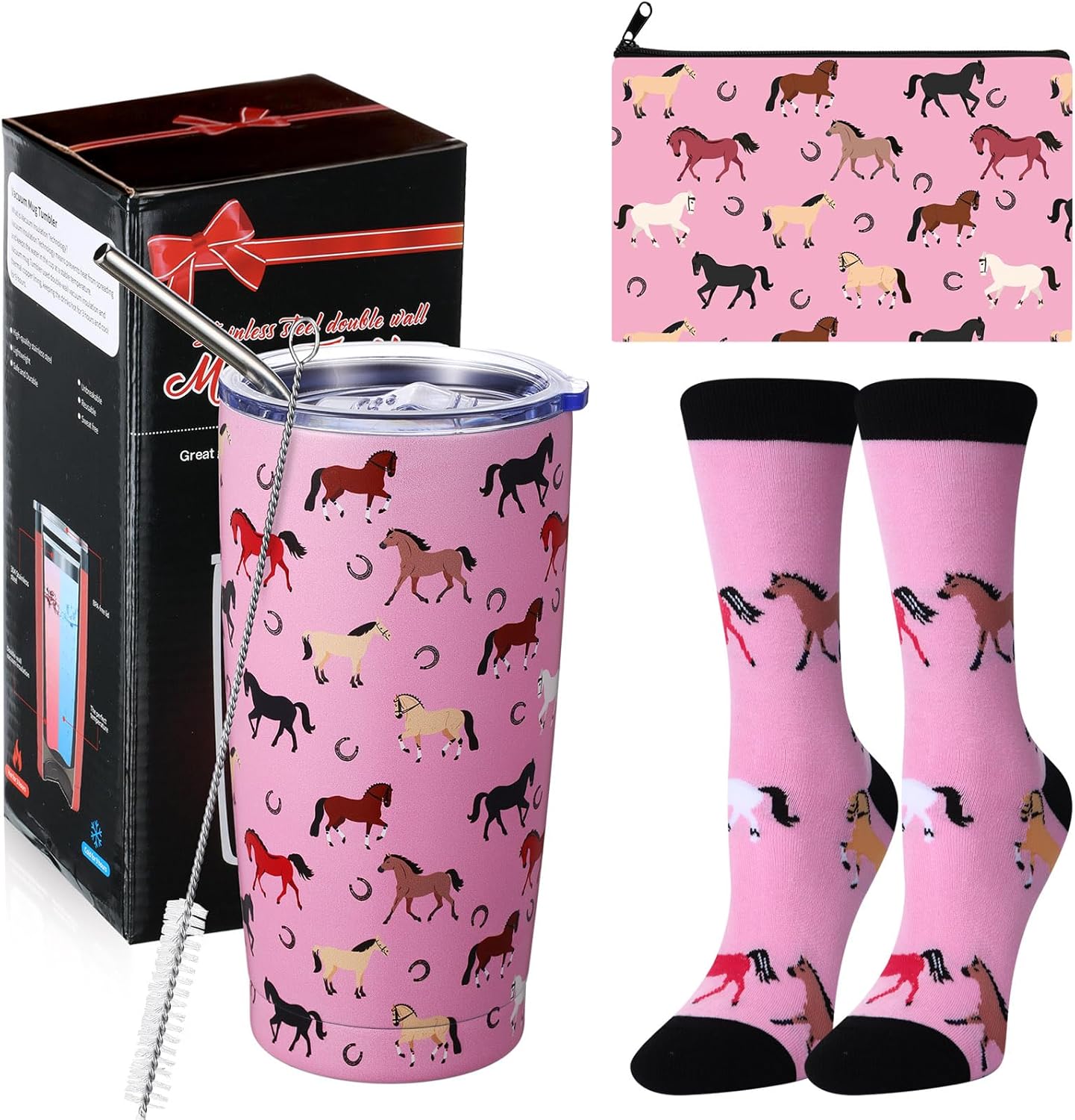 Horse Gifts for Girls Women, 20 oz Insulated Stainless