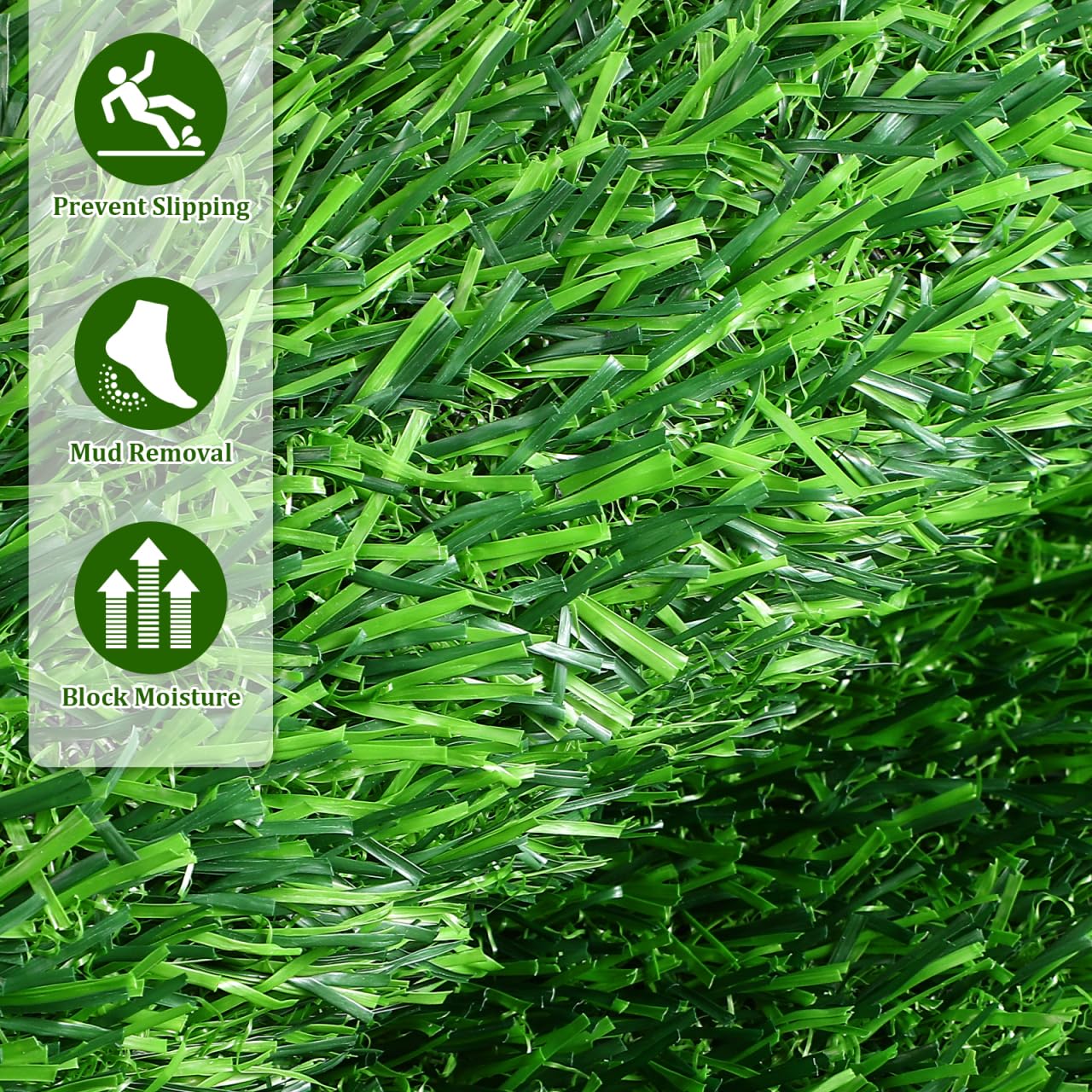 BESPORTBLE Zerbino in erba per esterni, tappeto erboso verde, facile da pulire, 40 x 60 cm, tappeto erboso artificiale per la porta anteriore, non richiede cure quotidiane