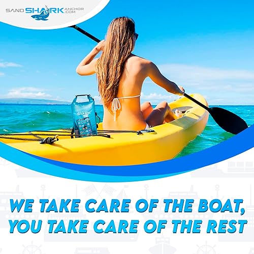 Miniatura 4 de SandShark Bolsa seca impermeable de 3 litros  Bolsa de playa con funda transparente para teléfono, bolsa enrollable para canotaje, rafting,