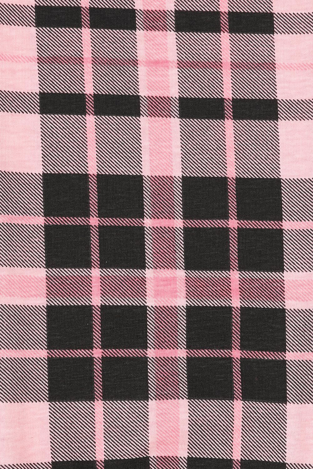 thepyjamafactory Pigiama da Bambina in Cotone con Gamba Lunga Scozzese Nera e Rosa per Bambini