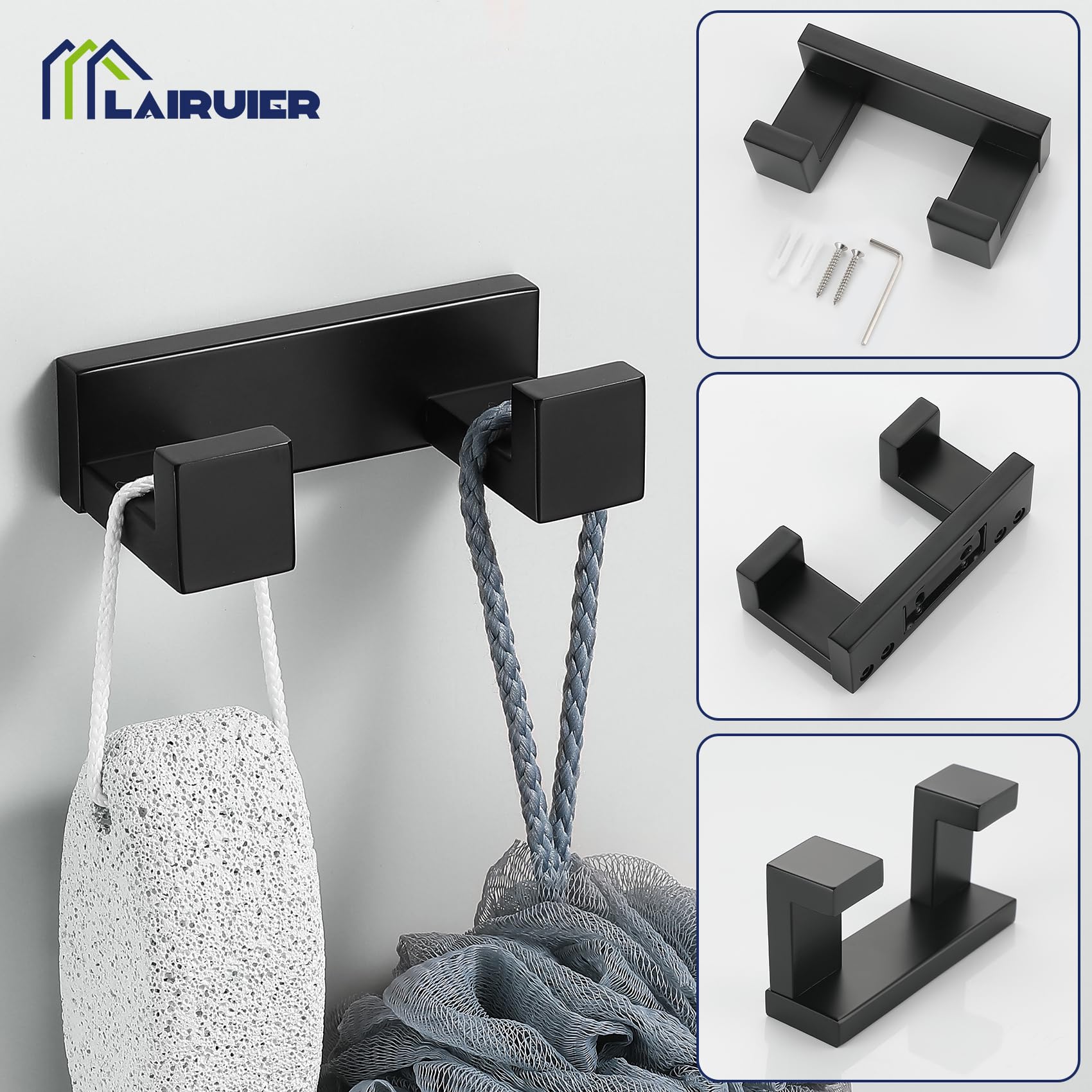 Lairuier - Juego De 4 Accesorios De Baño De Accesorios De