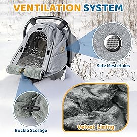 Orzbow Winter Car Seat Cover Baby | Waterproof Infant Carseat Cover Compatible with Doona Car Seats and Strollers, Breathable Baby Carseat Canopy, Baby Winter Essentials, Light Grey