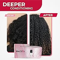 Vista 2 de Tapa térmica de vapor para un gran acondicionamiento profundo con calor de 10 niveles para cabello negro natural
