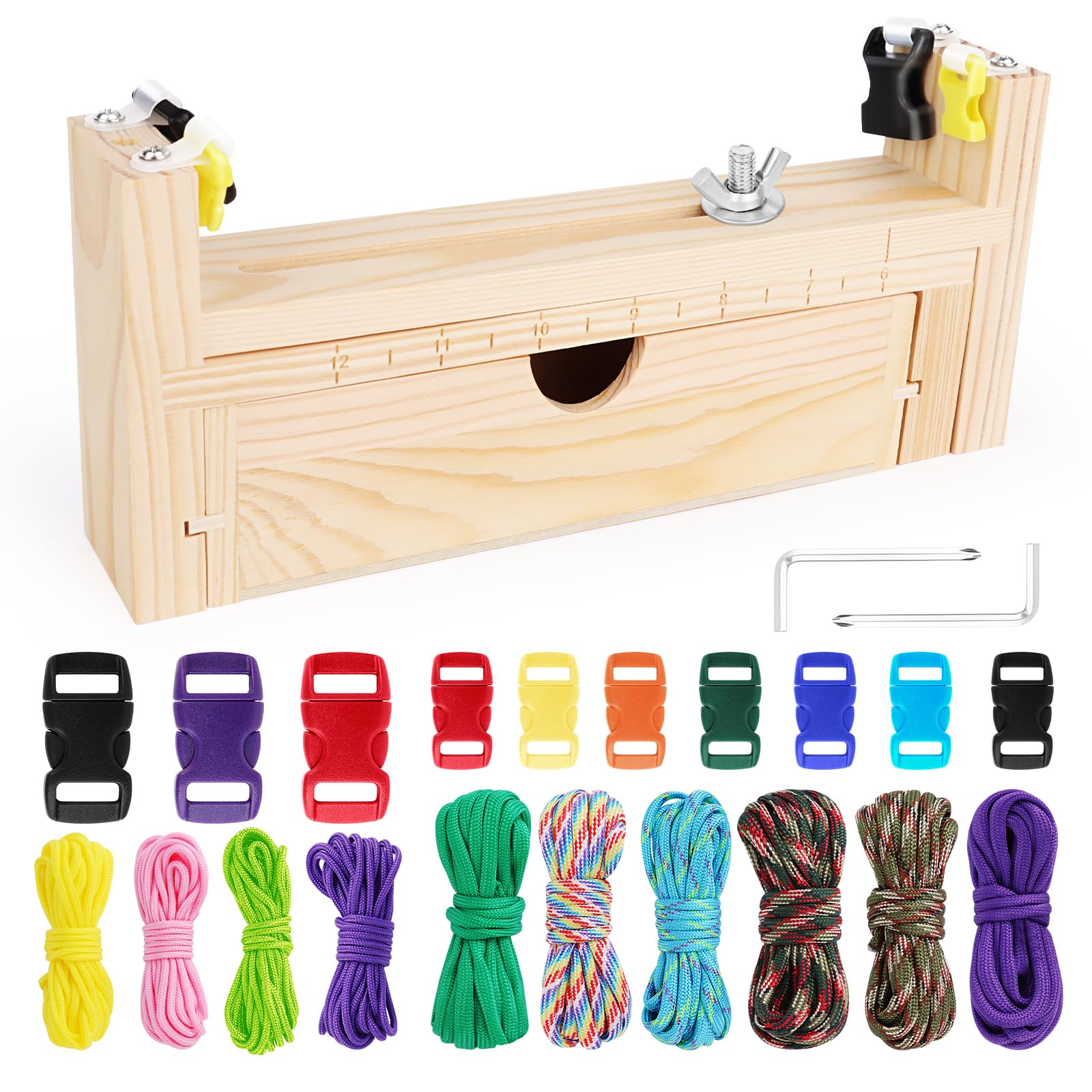 Paracord Jig Bracelet Maker Paracord Bracelet Set Paracord Set Bracelet Knotting Paracord Bracelet Dog Collar DIY Wristband Making Kit with Parachute Cord Paracord Clasps
