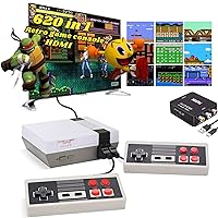 Vista 1 de Retro Classic Game ConsoleClassic Video Games System Built-in 620 Games and 2 Classic Edition ControllersAv and HDMI Output Plug and PlayRetro Toys