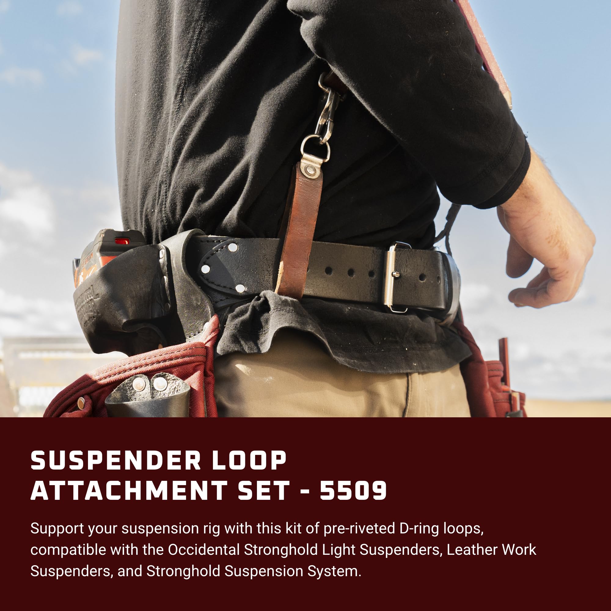Occidental Leather 5509 Suspender Loop Juego de fijaciones