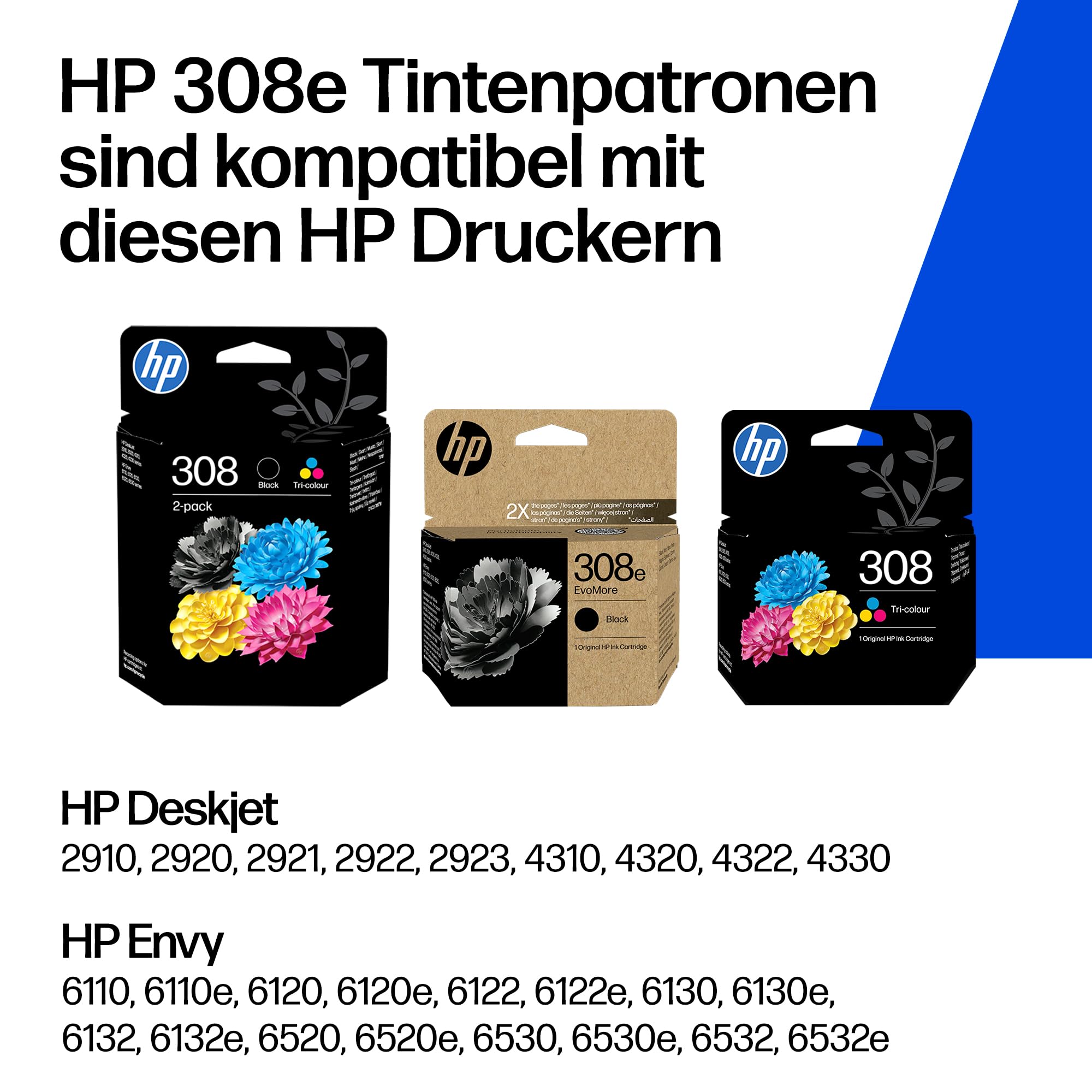 HP 308 Schwarz EvoMore Original Druckerpatrone