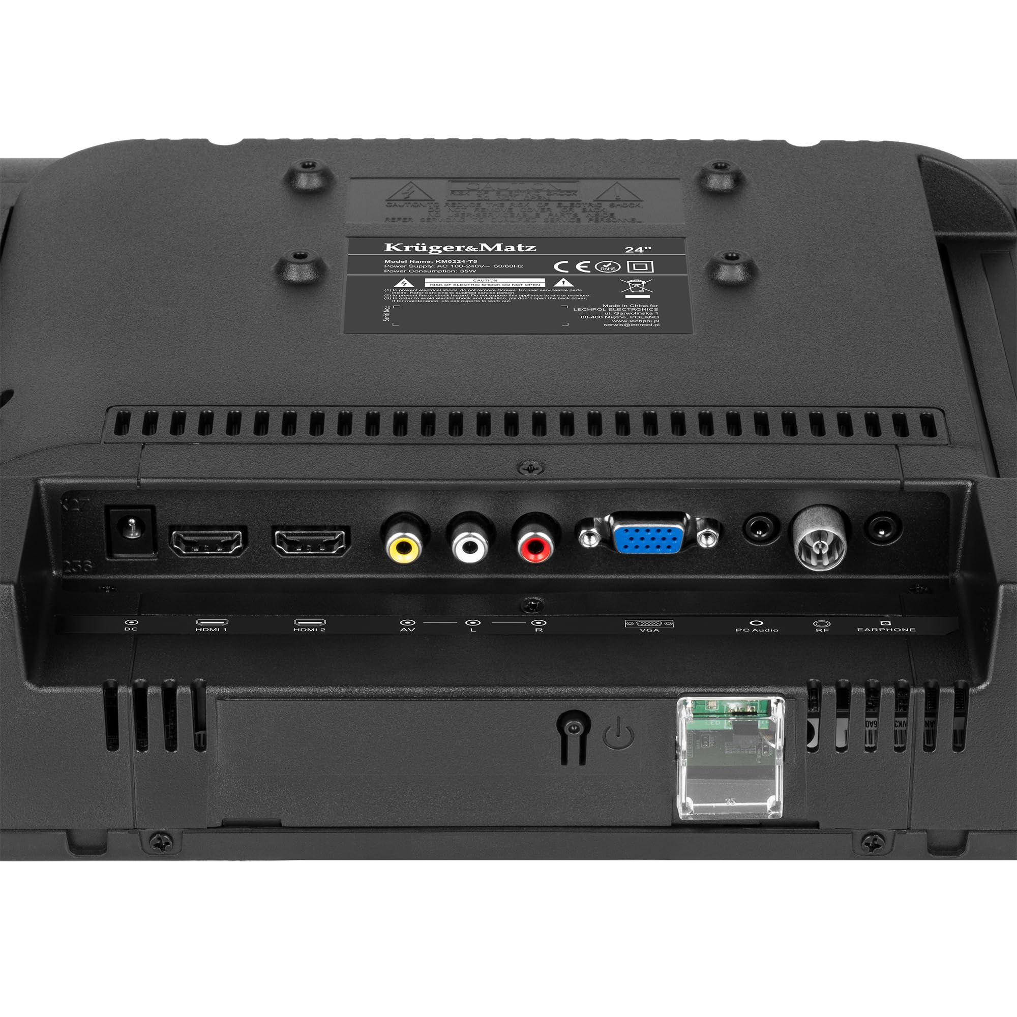 Krüger&Matz Telewizor 24" HD 60 Hz DVB-T2 H.265 HEVC 230/12V
