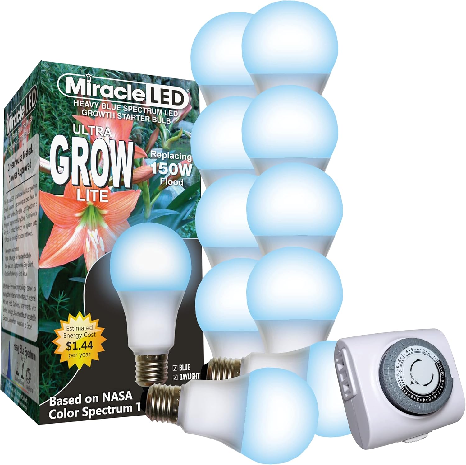 Miracle LED 12W Blue Spectrum Ultra Grow Light Replacing