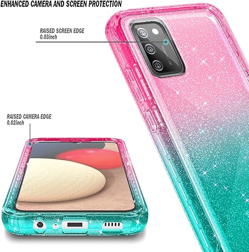 Miniatura 8 de NZND Funda para Samsung Galaxy A03S con protector de pantalla integrado, funda protectora de cuerpo completo a prueba de golpes, resistente a los