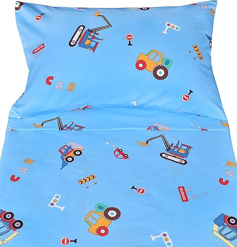 Miniatura 3 de Dinosaur Volcano - Juego de sábanas para niños y niñas, 100% algodón, 3 piezas, de dibujos animados, sábana encimera y funda de almohada, acogedor,