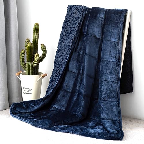 Topblan - Manta de forro polar con forro polar ultradifuso y Sherpa lanudo para ayudar a un mejor sueño