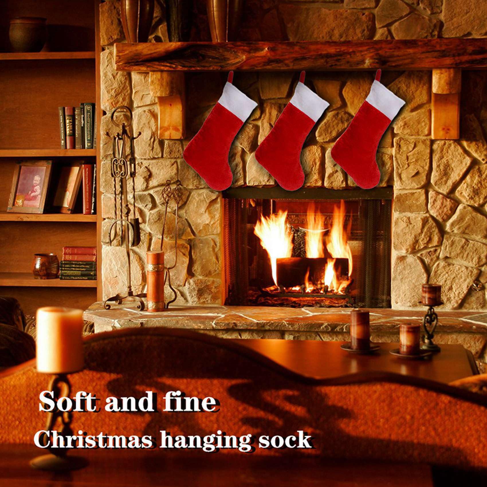 30 STÜCKE Roter Filz Weihnachtsstrümpfe Weihnachtsstrümpfe Halter Socken Home Kamin Geschenk Aufbewahrungsbeutel für Den Urlaub