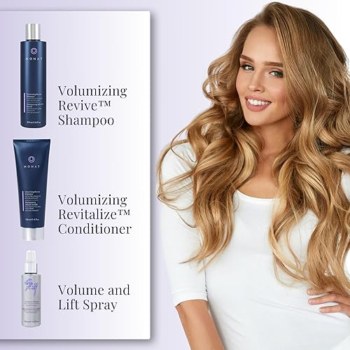 Miniatura 8 de MONAT Revive Sistema de Volumización  Productos para engrosar el cabello y dar volumen  Set potenciador de volumen para el cabello con champú Revive