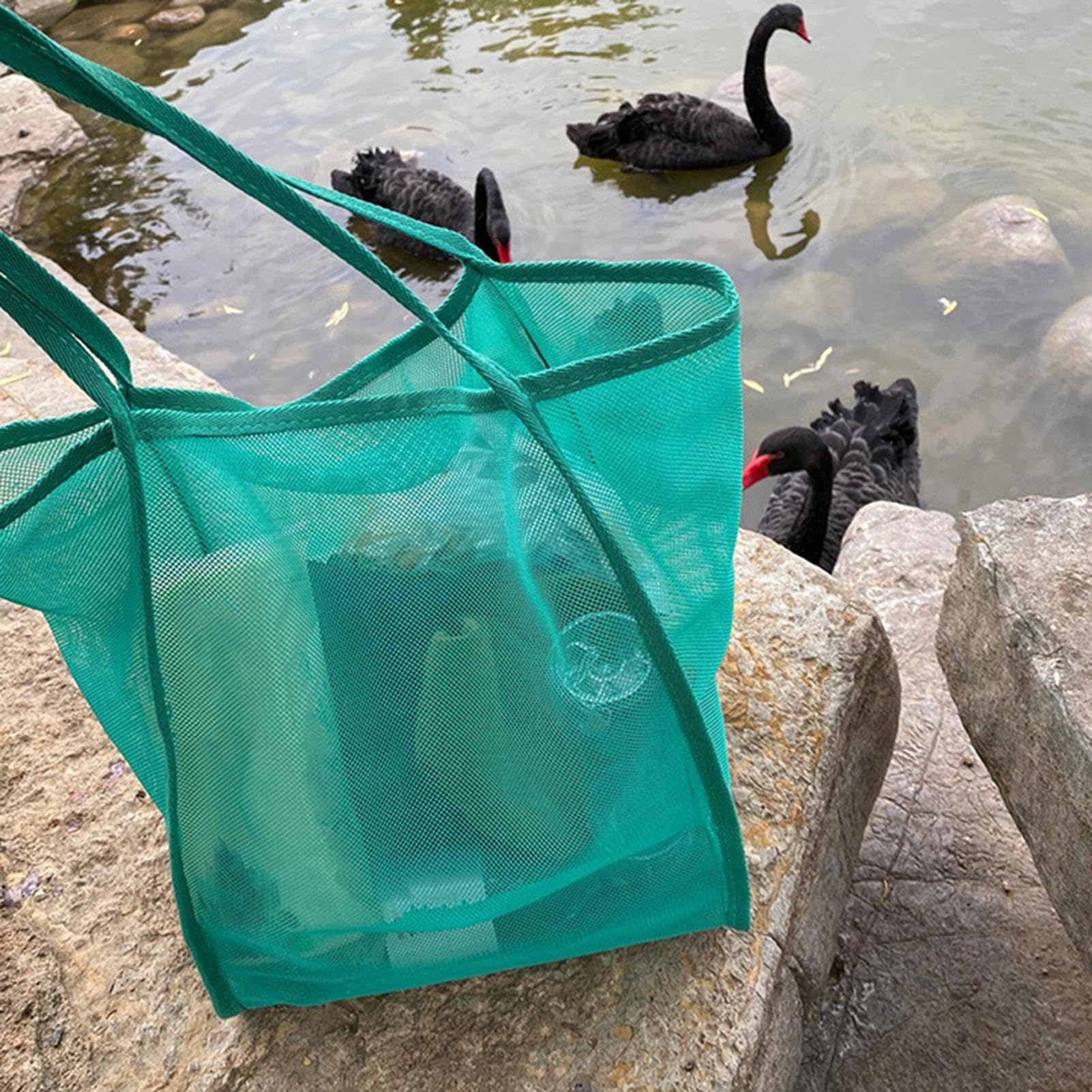 Bolsa de Playa Ligera Plegable - Malla Transpirable para Natación y Viajes