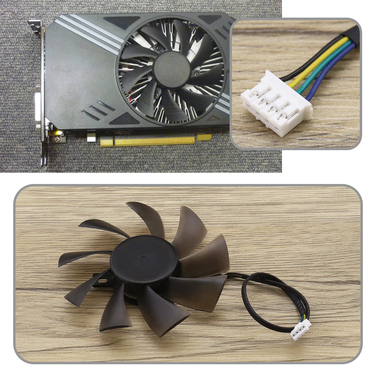 Ventola di raffreddamento della scheda video con cuscinetto a sfere a 4 pin 0.5AMP 12V compatibile con Zotac GTX 1060 3GB/1060 Mini Scheda Grafica Componenti Computer