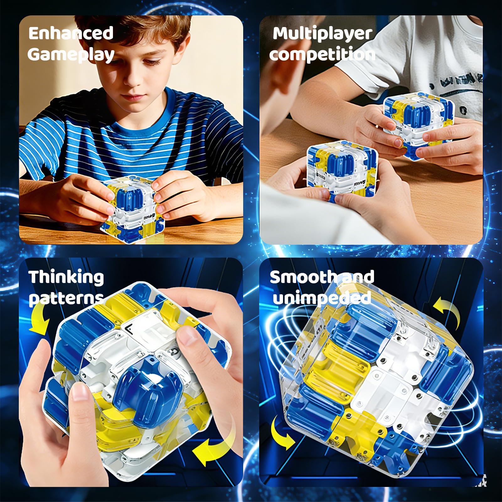 Cubo Laberinto 3D Con Bola Giratoria – Rompecabezas De 6,9 Cm Para Entrenar La Mente Y La Coordinación