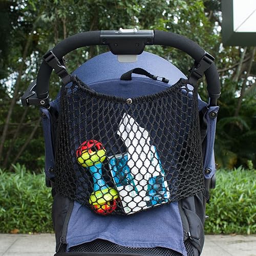 Miniatura 2 de Organizador de cochecito con espacio de almacenamiento adicional para llevar pañales y juguetes, correas antideslizantes y ajustables, especialmente