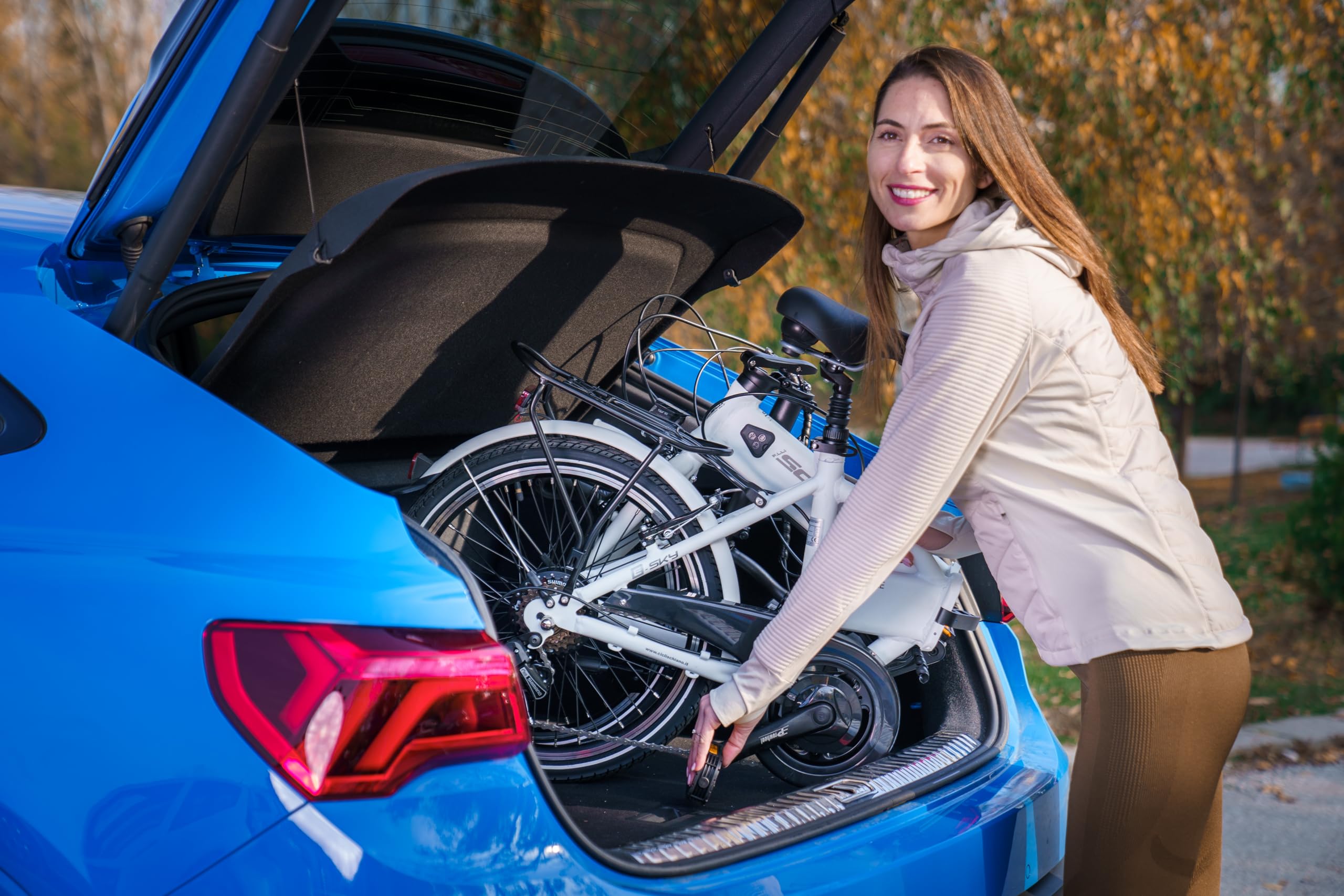 F.lli Schiano E-Sky, Bicicleta Electrica Plegable, 20", Batería 36V 7.8Ah Extraíble, Motor 250W 40Nm, Bici Electrica Urbana, Unisex Adulto