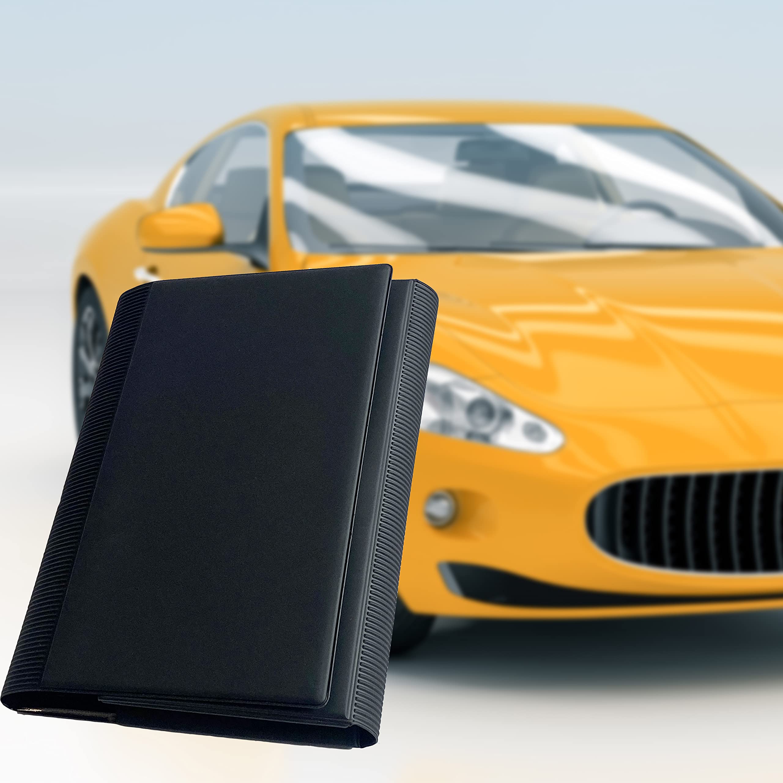 Pubblimania Portadocumenti Auto Luxe z chiusurą a dwie ante, czarny