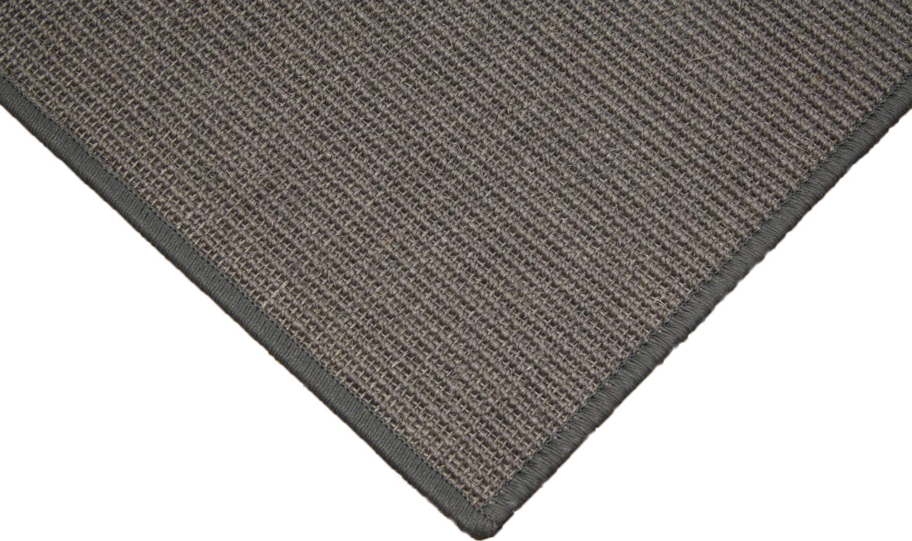 Sisalteppich umkettelt grau 100% Sisal gekettelt - Verschiedene Größen (70 x 140 cm)