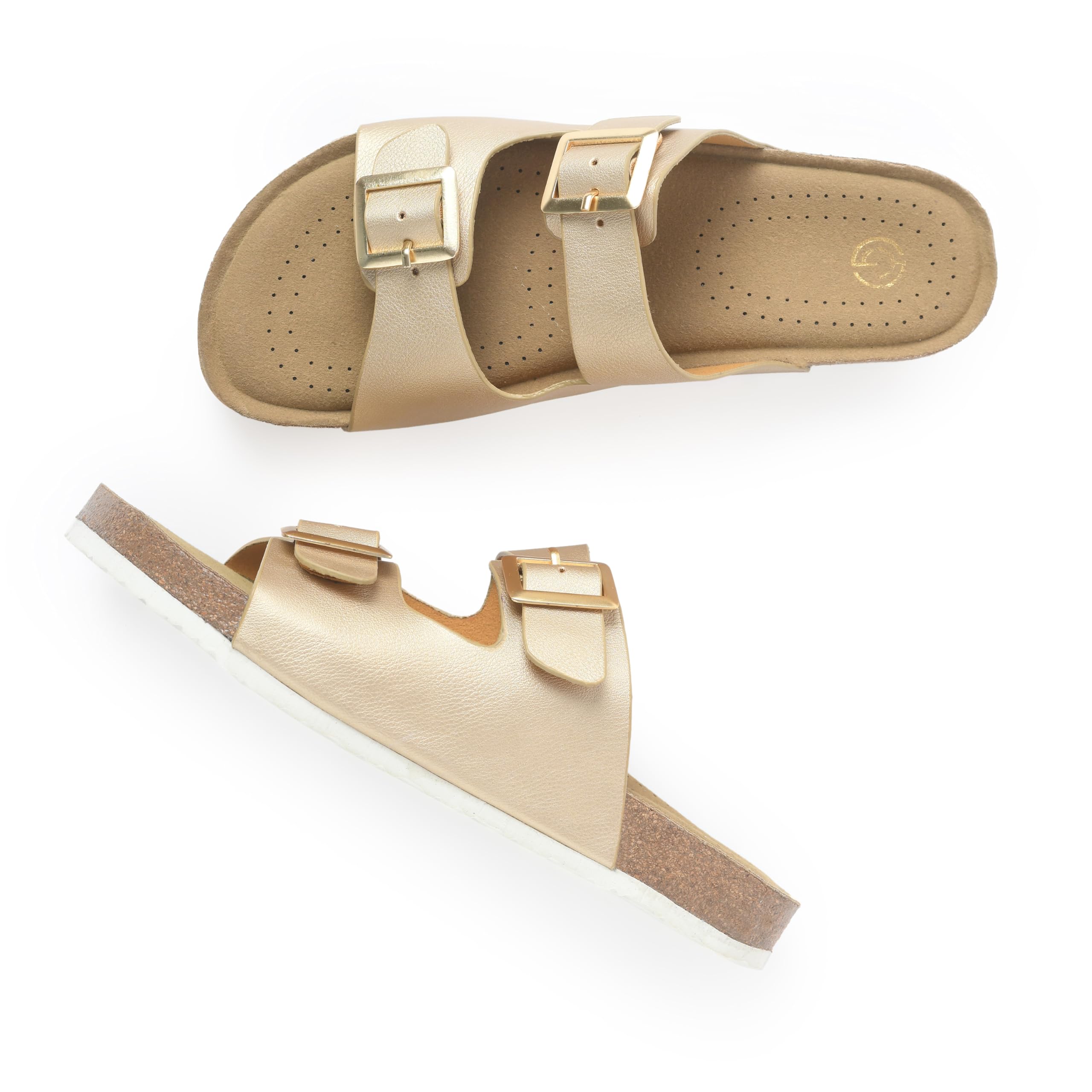 GLAMSTREET Cork Sandals for Women, Fashion Trendy, Extra Soft, Extra Comfortable, Natural Cork and EVA Sole Sandals for Women, Shoe Size - 5, Gold (B0CX5FC1P8) Amazon Price History, Amazon Price Tracker