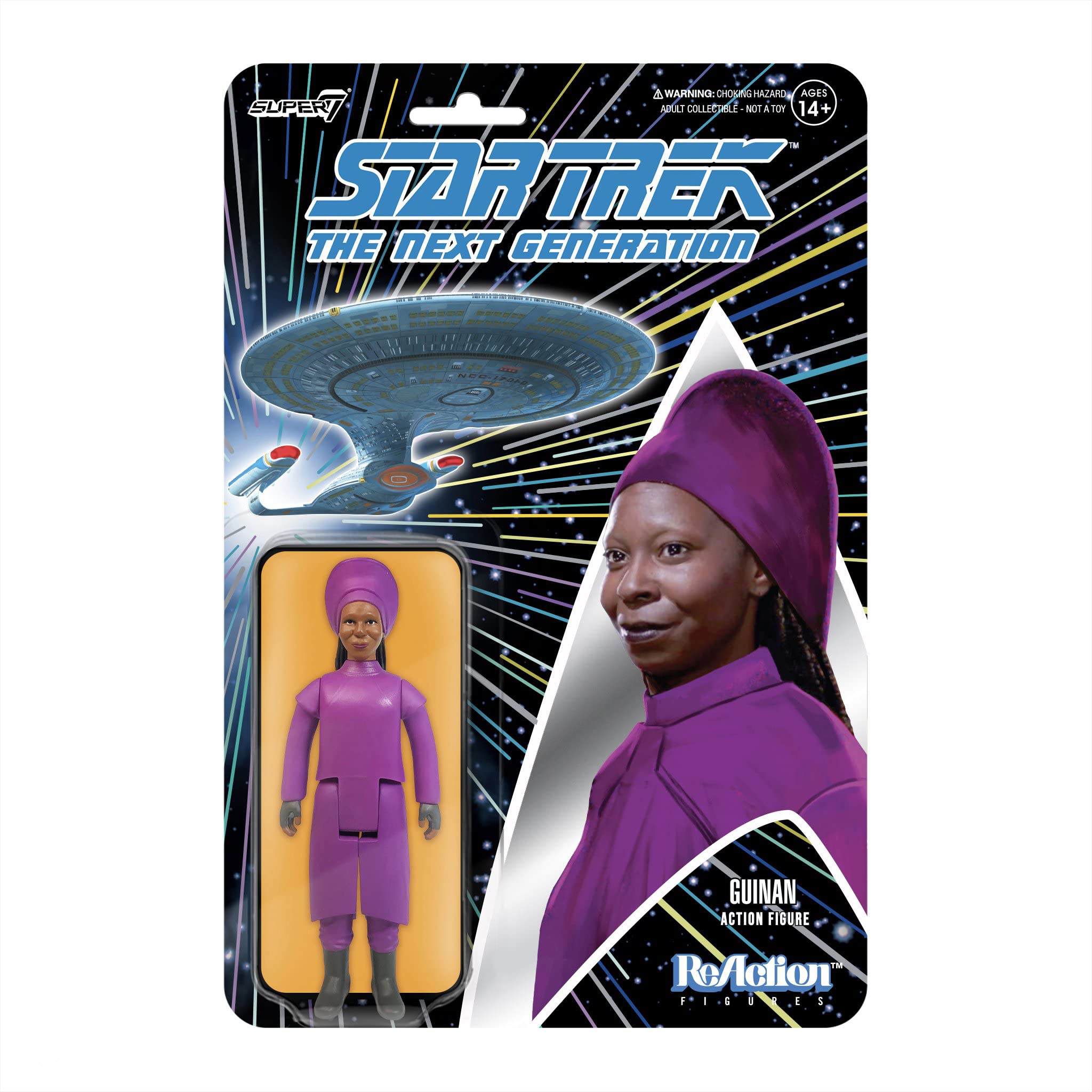 Super7Star Trek: The Next Generation Guinan - 3.75" Star Trek Action Figure Classic TV Show Collectibles and Retro Toys