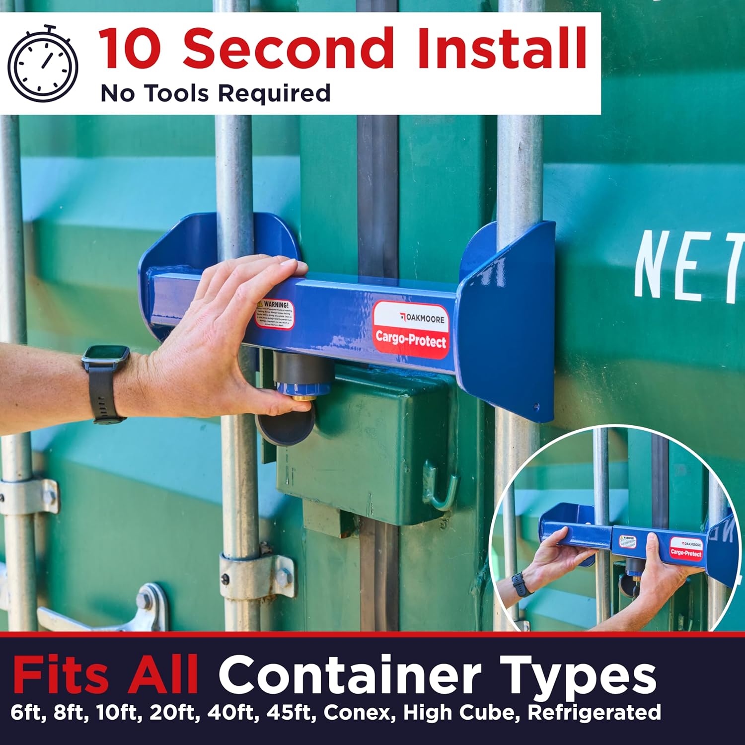 Shipping Container Lock | Cargo Van and Semi Trailer Door Lock Heavy Duty | Sea & Box Trailer Door Locks - Security Keyed Shipping Container Locks Heavy Duty