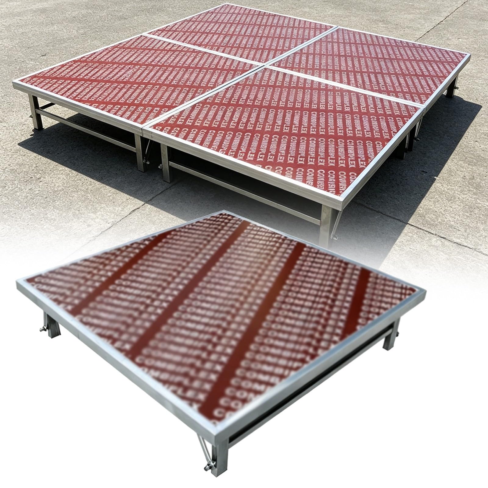 Palco rialzato portatile, modulare e pieghevole, ideale per eventi, concerti, DJ e gruppi musicali, con portata massima di 500 kg(100x128x20cm)