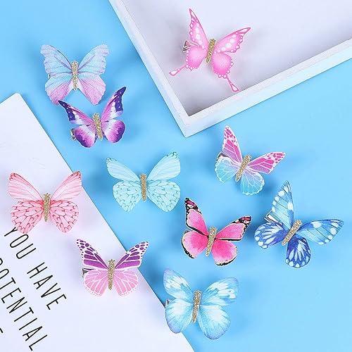 Miniatura 5 de 20 pinzas para el cabello de mariposa, pinzas de mariposa para bebés, niñas y mujeres