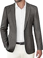 COOFANDY Men's Slim Fit Casual Blazer One Button Sports Coat Retro Suit Jacket for Wedding Party Business