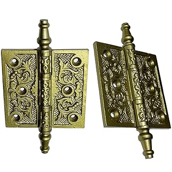 vintage an・an no.34 Ornate Iron Victorian Hinges - HG-102 - Antique Style Iron