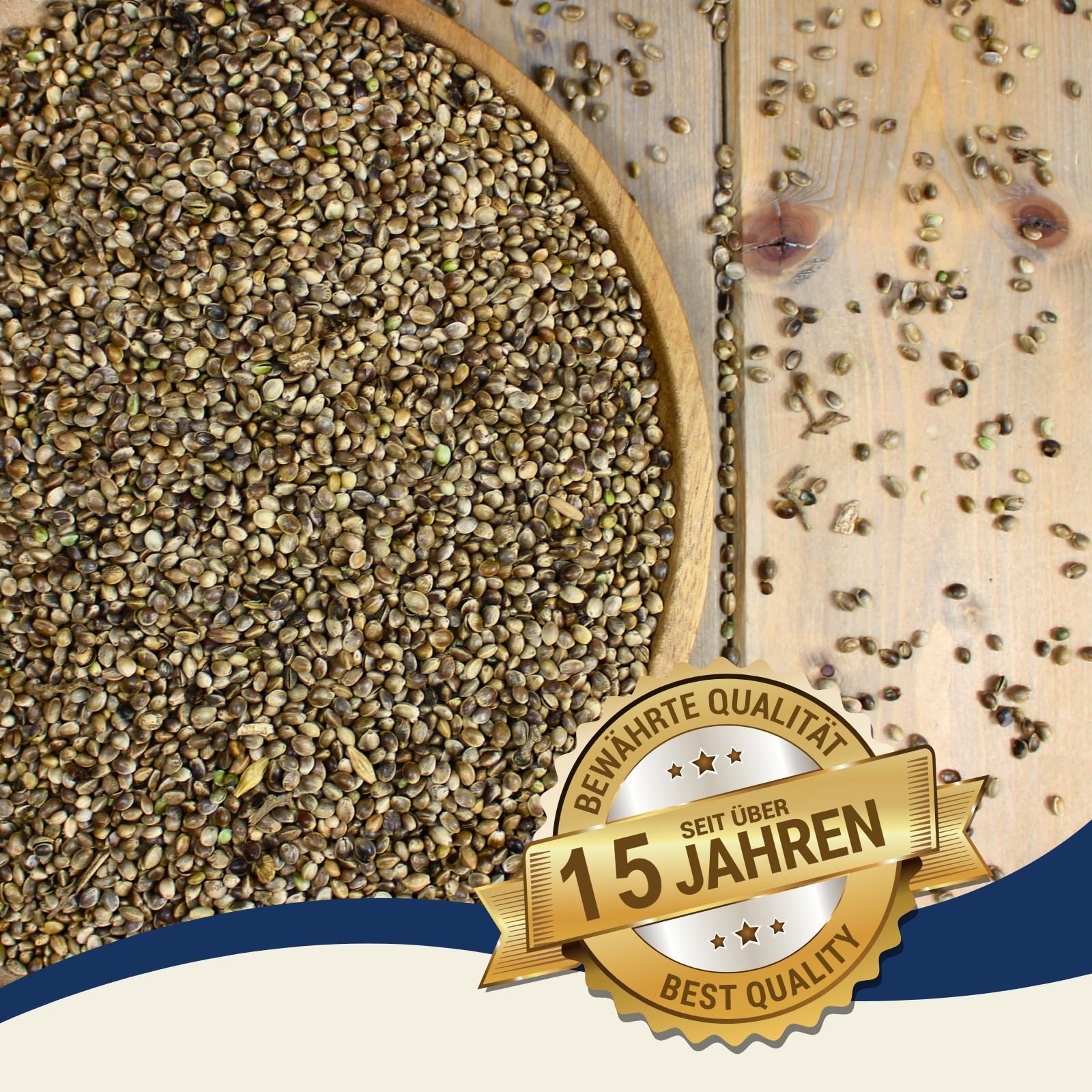 Lyra Pet® 20 kg Hanfsamen - Futter für Wildvögel, Pferde & Nager | Reich an Proteinen & Omega-3-Fettsäuren - Ballaststoffreich & Nährstoffreich - Ganzjähriges Vogelfutter - Ideal als Ergänzung