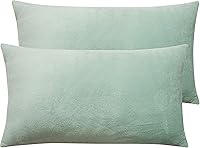 Vista 120 de NTBAY 1 paquete de funda de almohada corporal de terciopelo con cremallera, súper suave y acogedora, de franela mullida de lujo de 20 x 54 pulgadas
