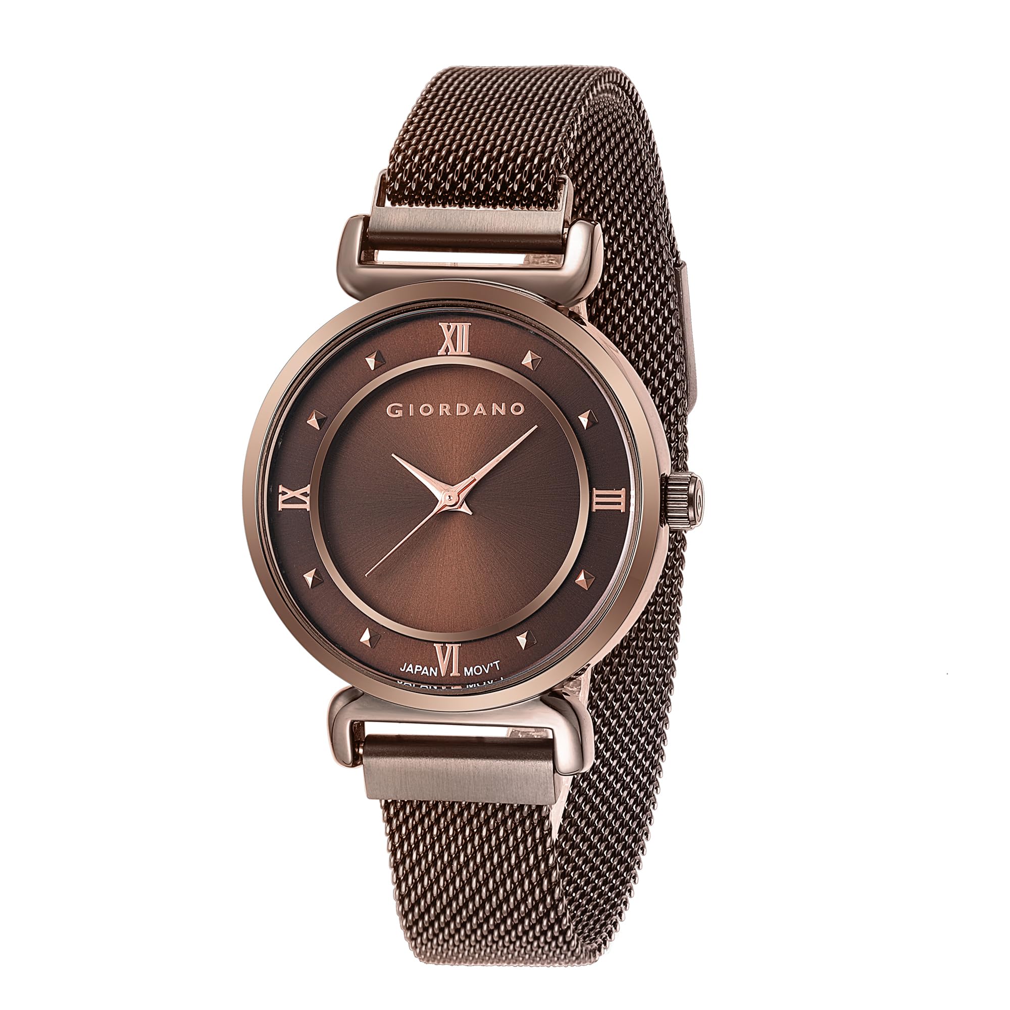 giordano Analog Stylish Watch for Women with Mesh Metal Strap, 3 Hand Mechanism and Roman Numerals-picture-14