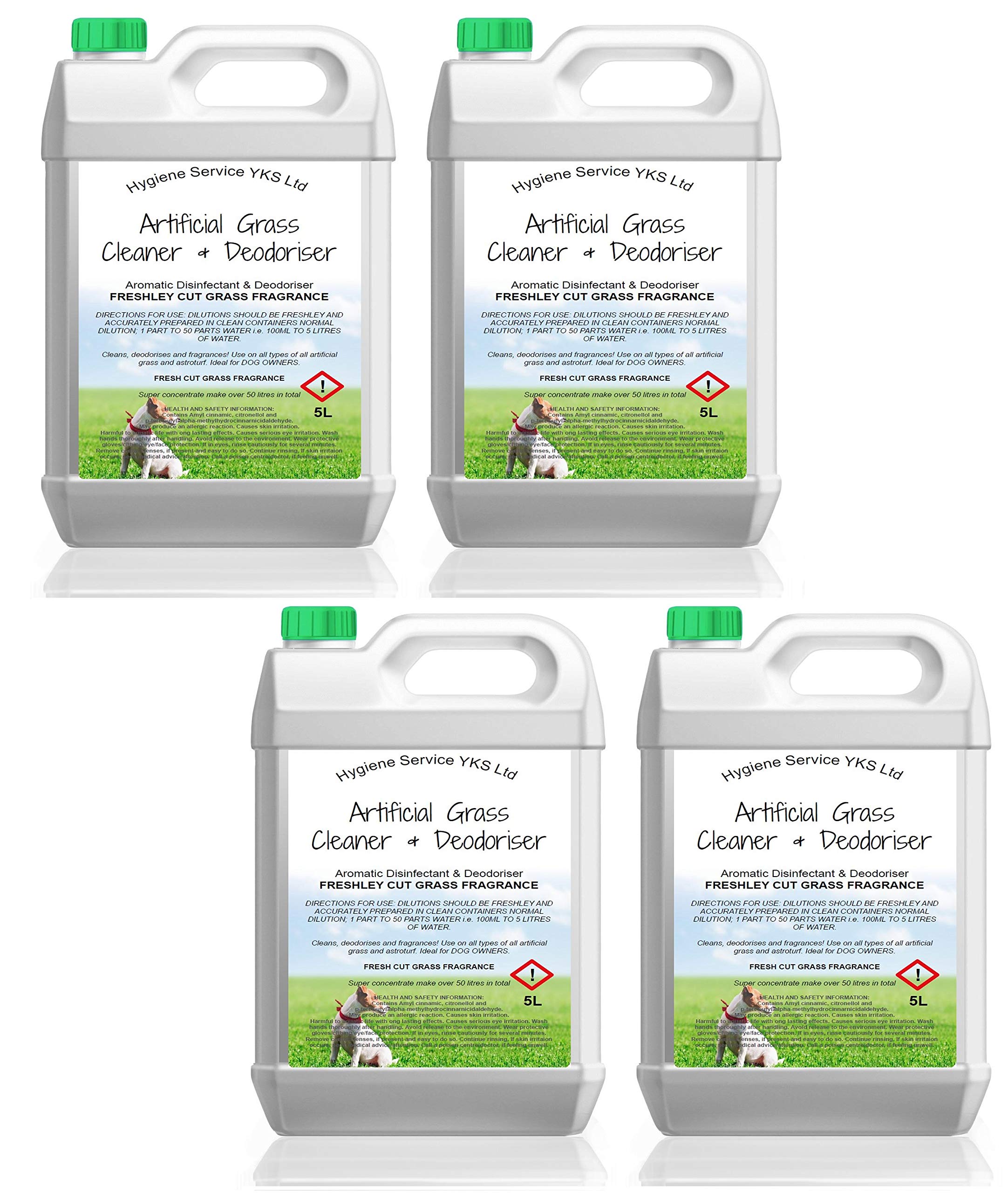 20 Litre Artificial Grass Cleaner 4X 5L Astroturf PET Dog Deodoriser Disinfectant