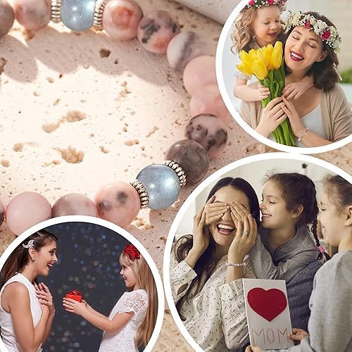 Miniatura 6 de Tarsus Natural Stone Bracelet for MomGrandmaSisterAuntBonus Mom, Moonstone Beads Handmade Bracelet Christmas Birthday Gifts for Women