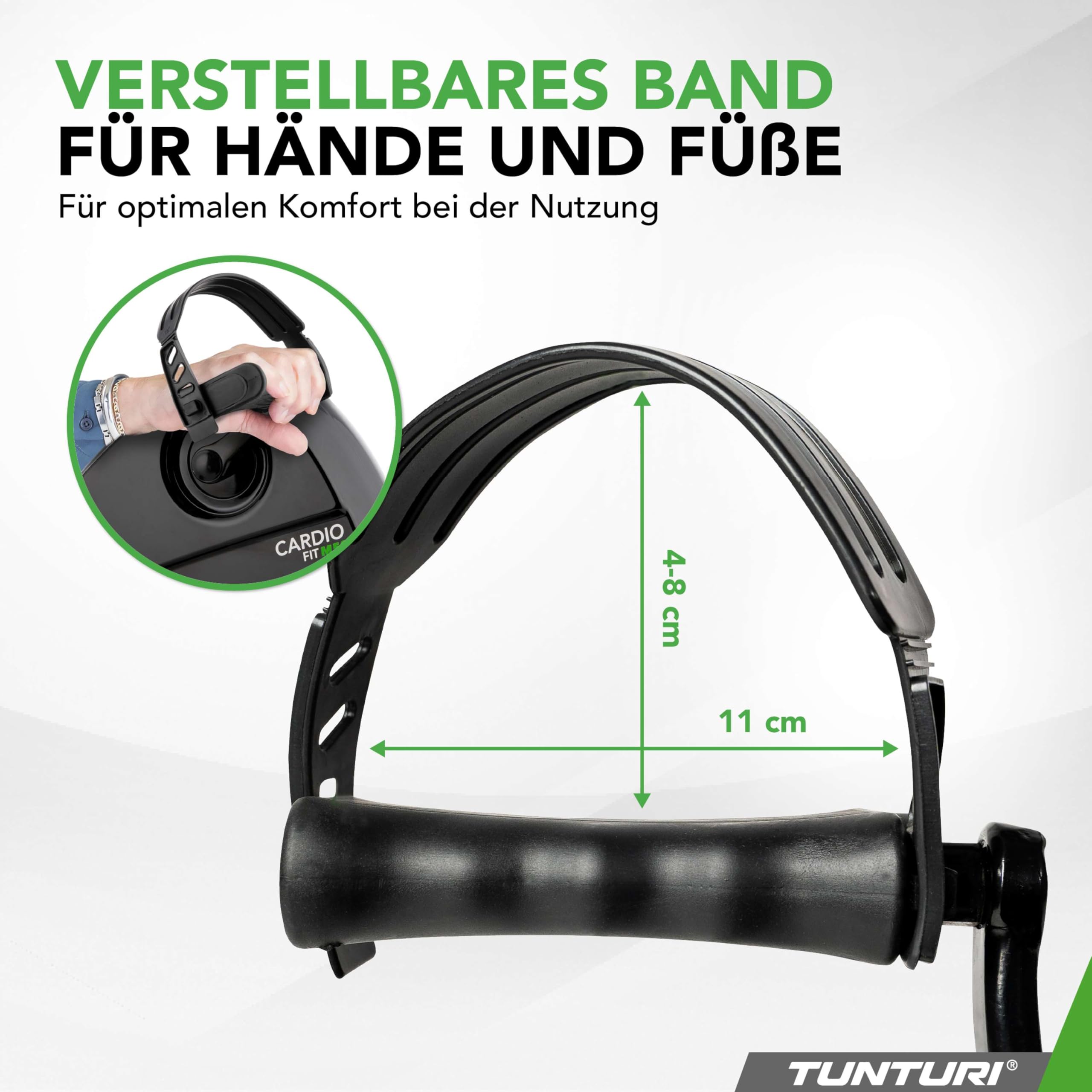 Tunturi Cardio Fit M50 Mini Heimtrainer mit Elektromotor, Pedal, Arm- und Beintrainer, Mini-Fahrrad, Bewegungstrainer für Senioren, mit LCD-Display, Schwarz