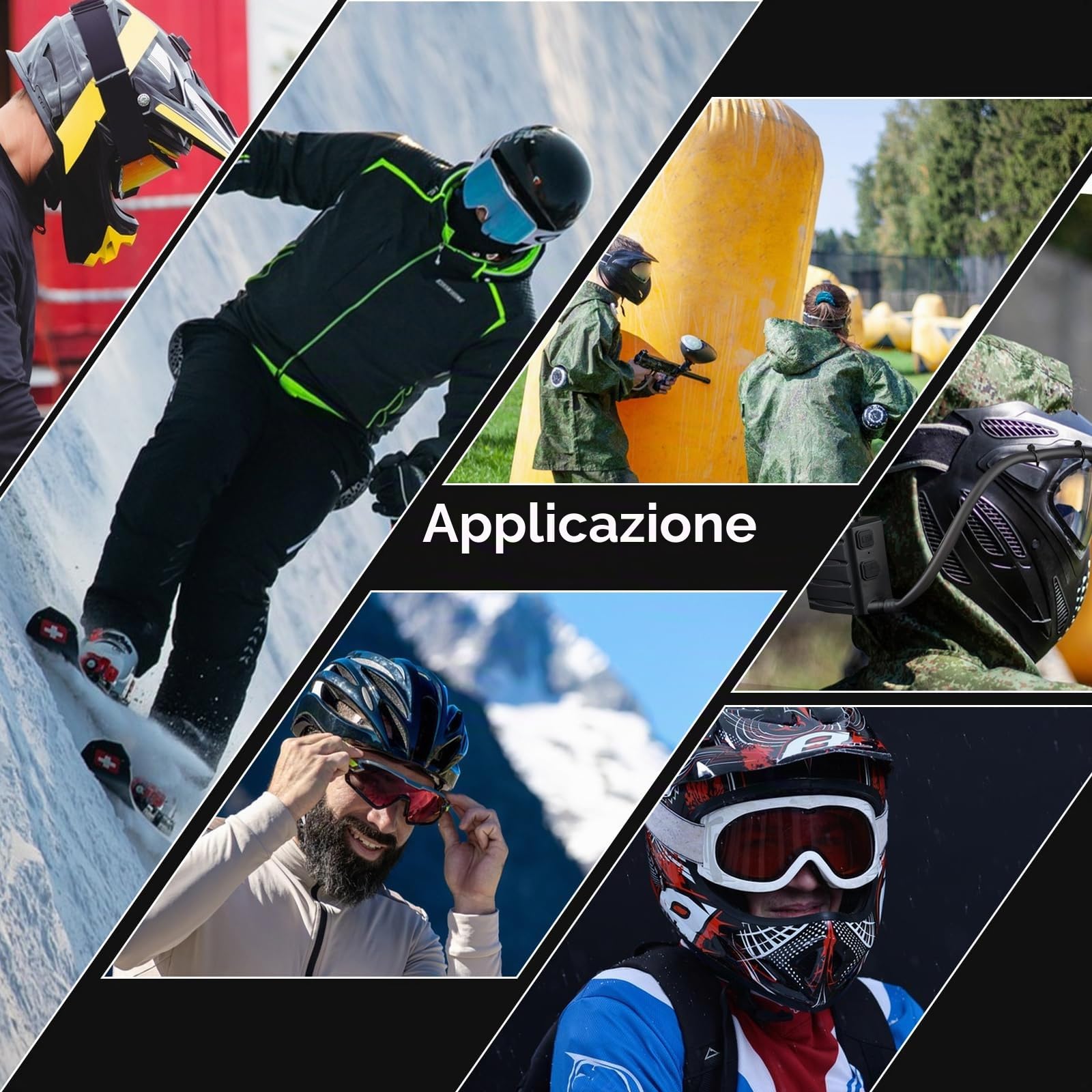 Kit di occhiali anti-appannamento, antiappannamento, per occhiali con manopola regolabile, pulsante turbo, toppa con velcro, chiusura magnetica, 7 ore di durata per softair, tattico