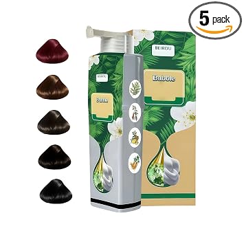200 ML Beirou Bubble Hair Dye, Natural New Botanical Bubble Hair Dye Hair Dye Shampoo for Women Men. (Chestnut Brown)