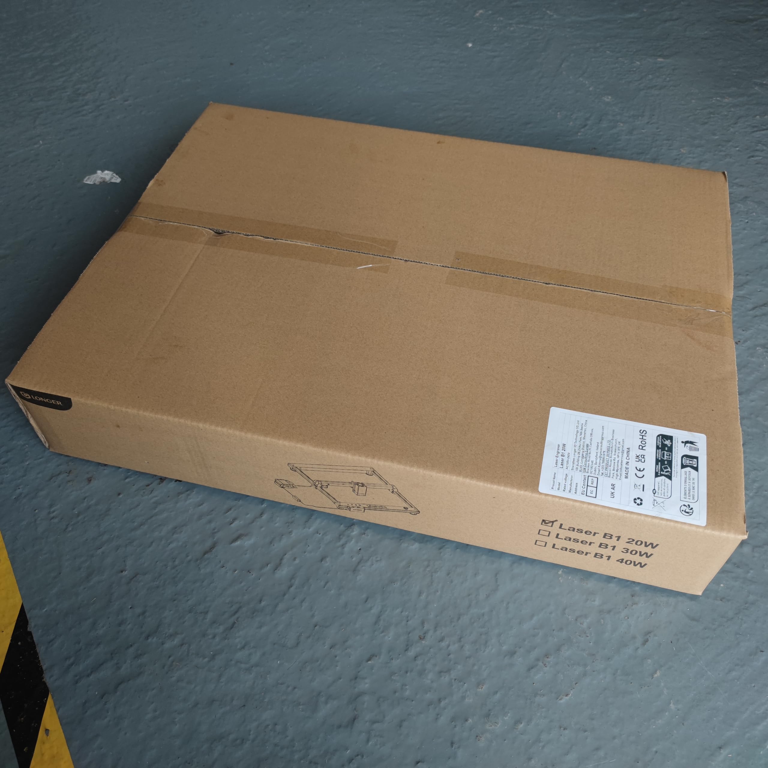 LONGER Laser Gravurmaschine B1 20W Lasergravierer mit Auto Air Assist, Arbeitsgeschwindigkeit bis 600 mm/s, DIY Laser Cutter für Holz & Metall, Papier, Acryl, Glas, Leder, Arbeitsbereich 450x440 mm