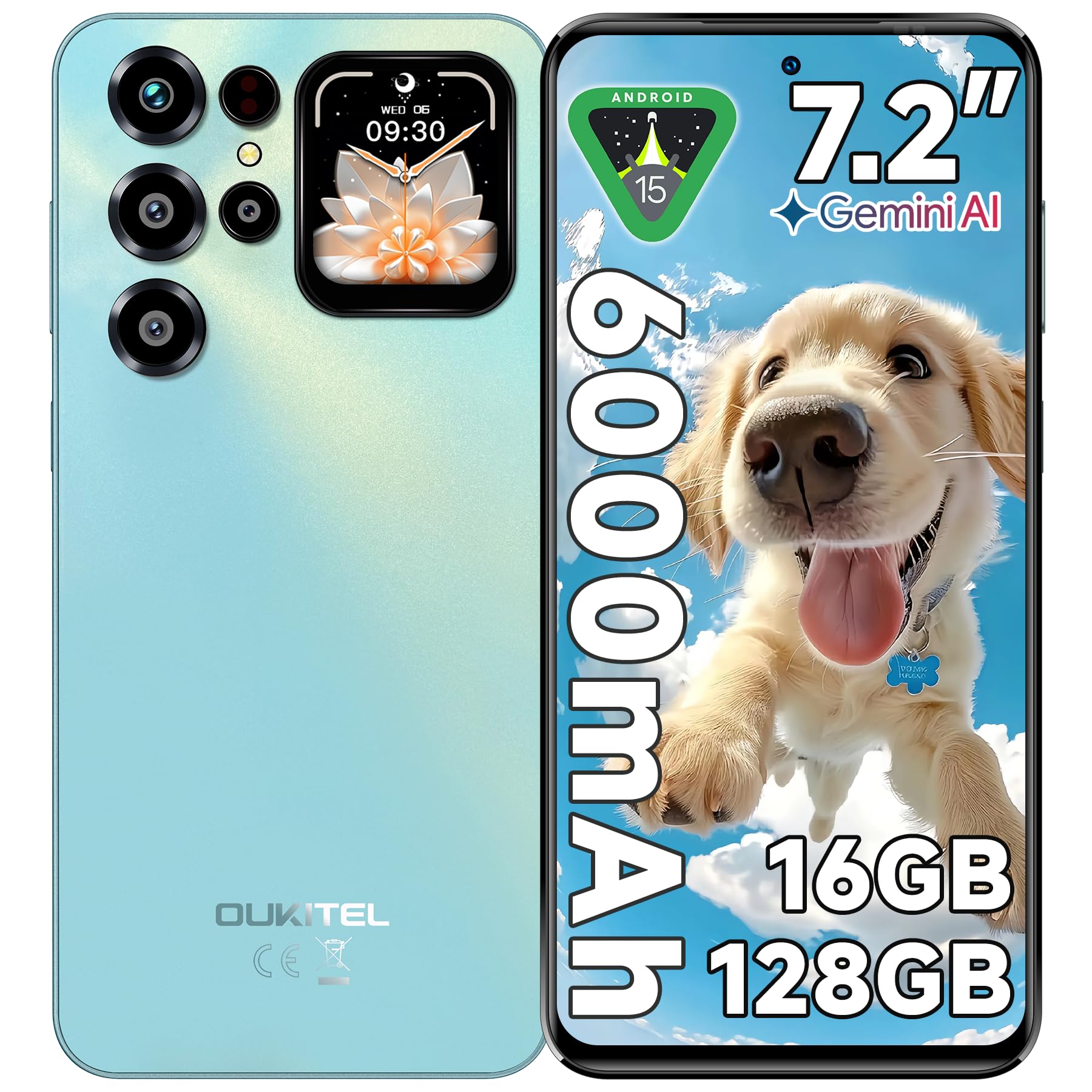 Amazon | OUKITEL C68 PLUS 本体 SIMフリー スマートフォン 7.2インチ