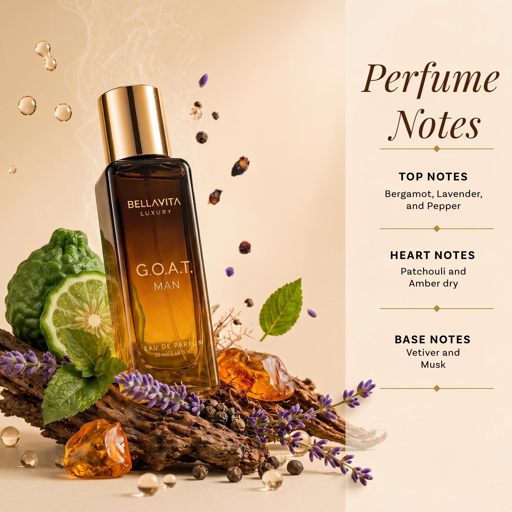 BellaVita Luxury Men's Perfume Gift Set - 4 Fragrances -5