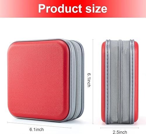 Miniatura 84 de Funda para DVD/CD, soporte portátil de capacidad para 48 - Organizador de cartera de almacenamiento de plástico duro para automóvil (morado)