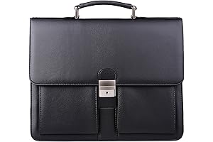JACK&CHRIS PU Leather Briefcase: Your Secure and Sophisticated Companion
