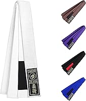 Twister BJJ Jiu Jitsu Belt 1.5" Wide Premium Cotton 8-Row Stitching Woven Patch for Men Women Adults